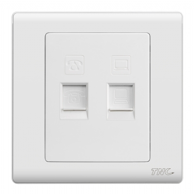 Ổ cắm 1TEL+1PC Q5801PC-4TU